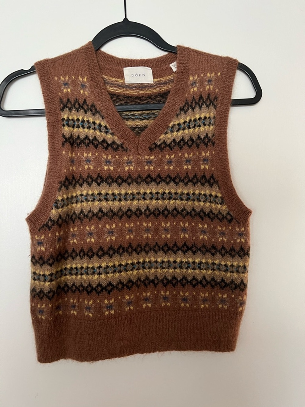 Doen Galway Fair Isle Knit Vest